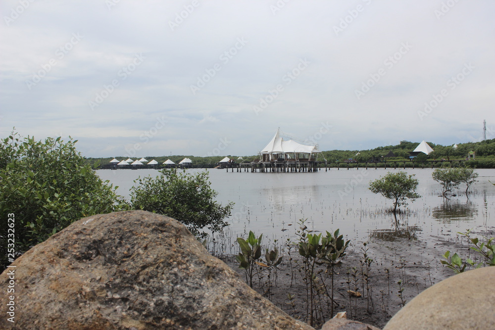 mangrove park tourism in Mayangan Beach, Probolinggo District, East Java Province, INDONESIA