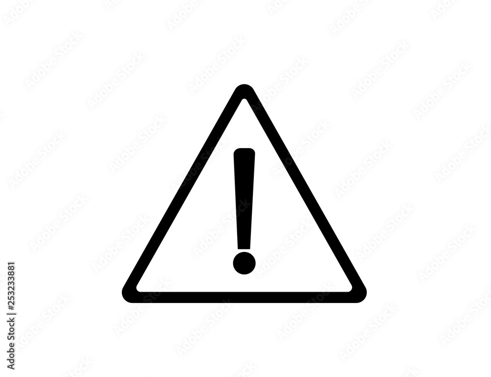 Warning, attention. Vector icon. Warning, attention. Vector icon.