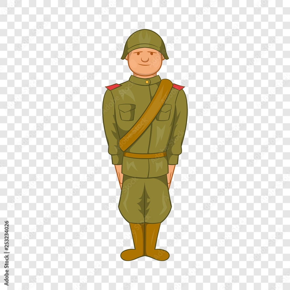 Soviet uniform of World War II icon in cartoon style on a background for any web design Soviet uniform of World War II icon in cartoon style on a background for any web design