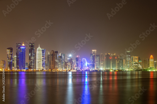 DOHA, QATAR – JUNE 23 2014: Buildings and towers in westbay Doha Qatar. © VonWyliPhotography
