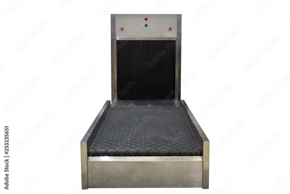 Luggage x-ray scanner conveyor belt of security at immigration checkpoint Luggage x-ray scanner conveyor belt of security at immigration checkpoint
