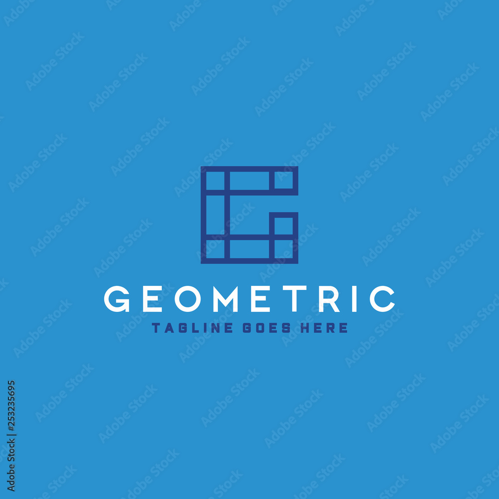 Letter G Blue Geometric Logo Symbol Design Inspiration Letter G Blue Geometric Logo Symbol Design Inspiration
