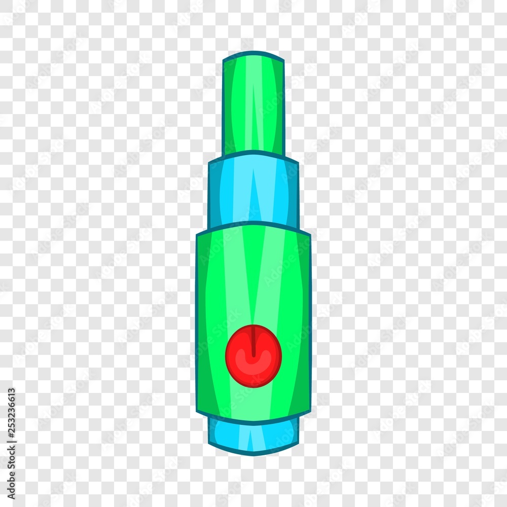 Electronic cigarette atomizer icon in cartoon style on a background for any web design Electronic cigarette atomizer icon in cartoon style on a background for any web design