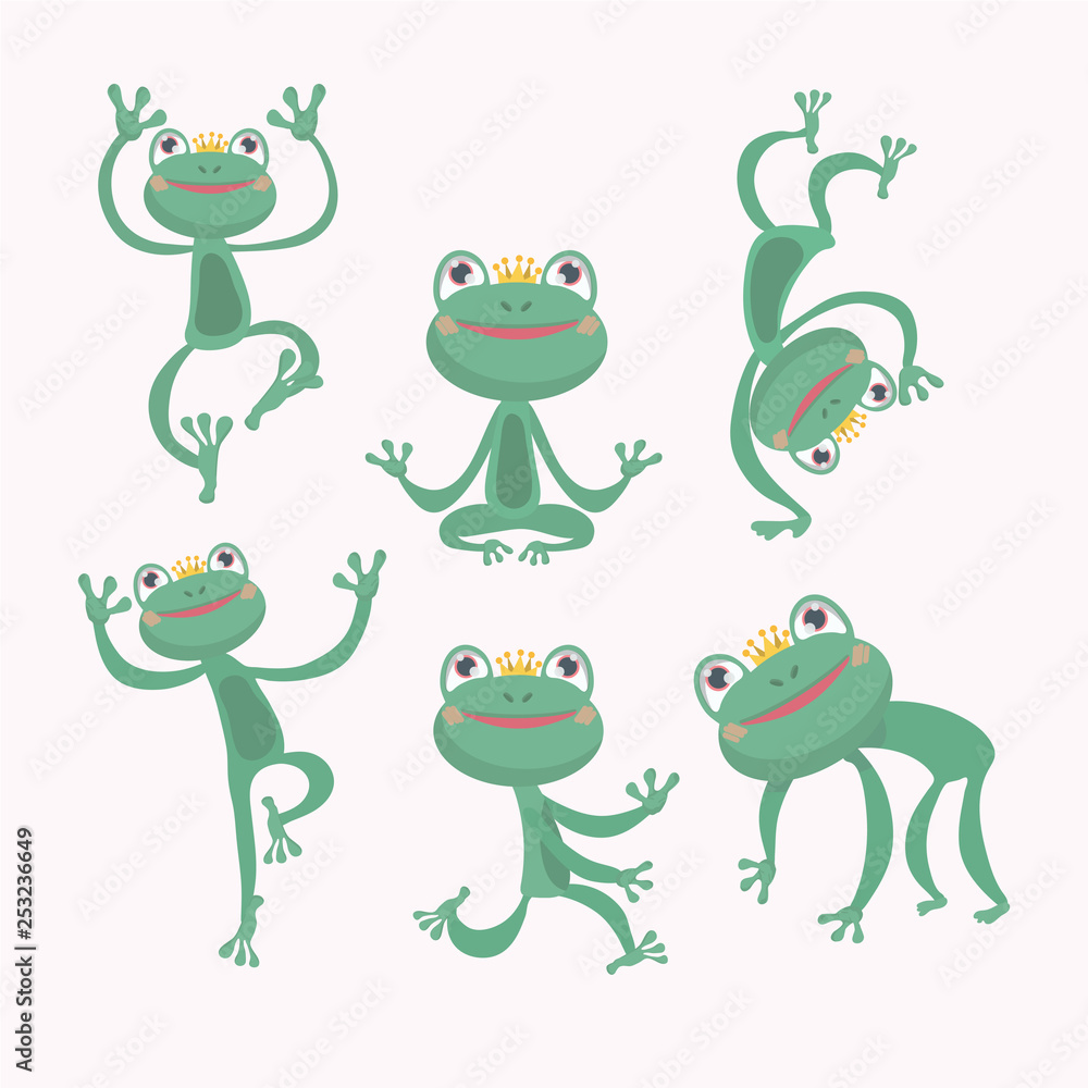 Fototapeta premium Cartoon Vector of Green frog.