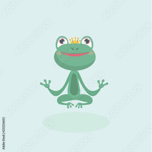 Little frog. Vector illustration of a cute little frog..