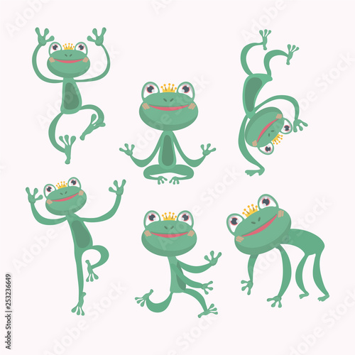 Cartoon Vector of Green frog.