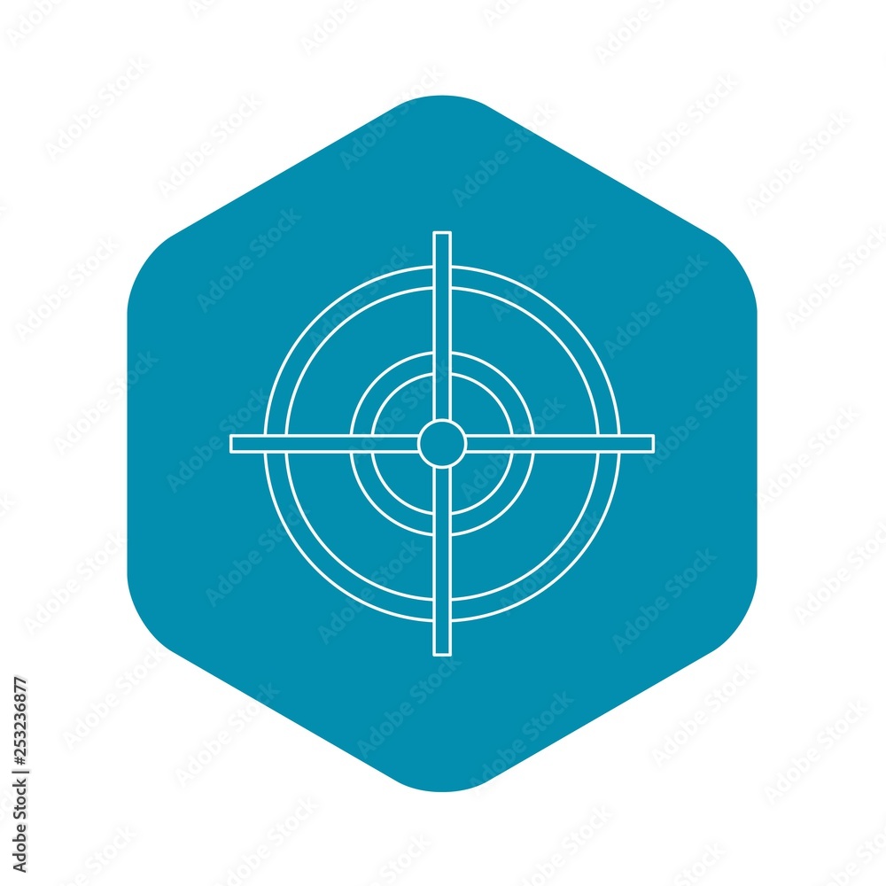 Target icon. Outline illustration of target vector icon for web Target icon. Outline illustration of target vector icon for web