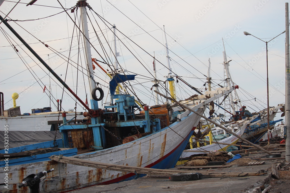 PASSENGER SHIP IN GILI KETAPANG ISLAND, PROBOLINGGO, EAST JAVA, INDONESIA