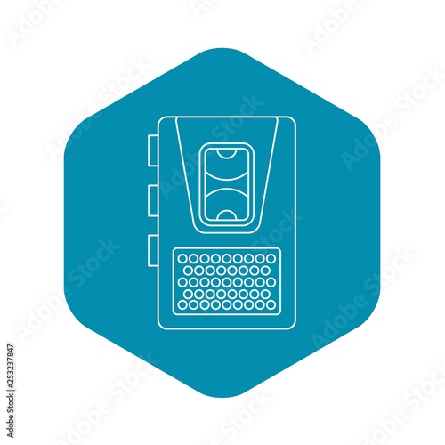 Dictaphone icon. Outline illustration of dictaphone vector icon for web