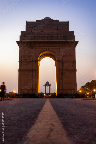 Freestyle football juggling at India Gate during sunrise with flying birds in New Delhi