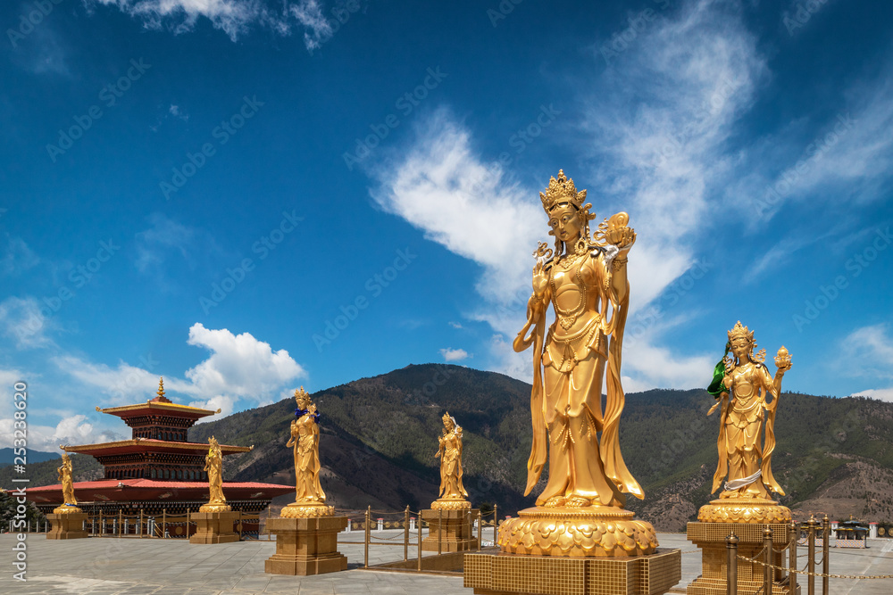 The 169 feet tall bronze buddha statue in Thimphu Bhutan