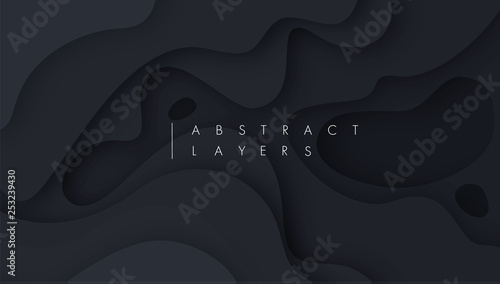 3D abstract background with white paper cut shapes. Vector design layout for business presentations, flyers, posters.