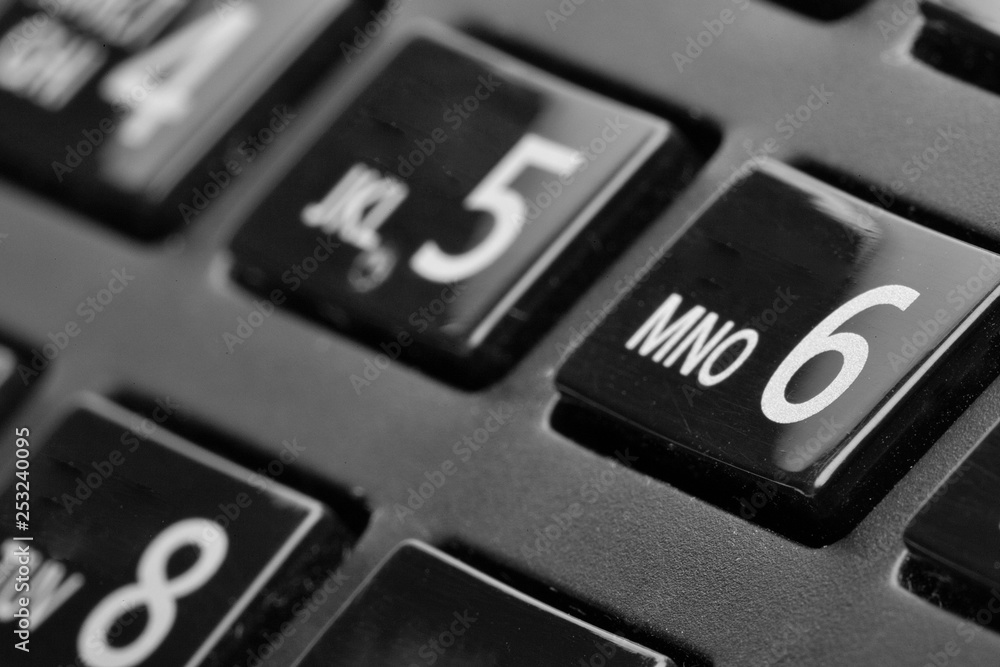 Dialing telephone keypad concept for communication, contact us and customer service support Dialing telephone keypad concept for communication, contact us and customer service support