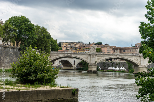 Italy, Rome, a bridge over  tiber river