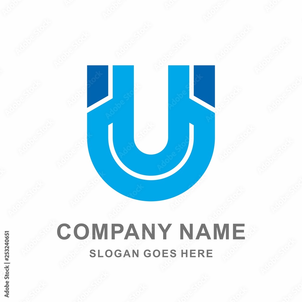Monogram Letter U Geometric Business Company Vector Logo Design Template Monogram Letter U Geometric Business Company Vector Logo Design Template
