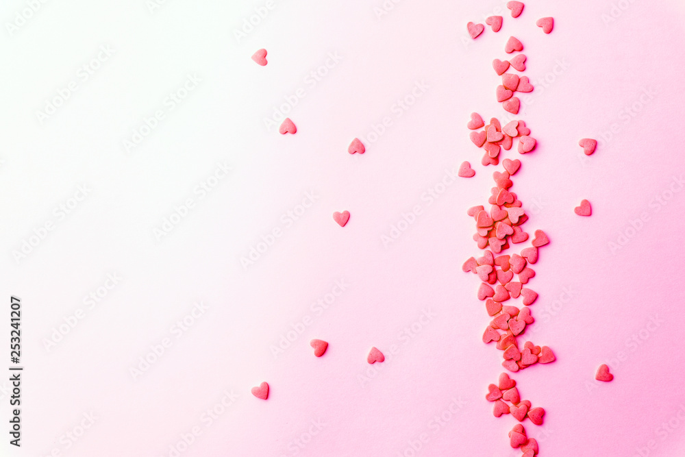 Love concept minimal. Sweet sugar hearts on a colored background. Contemporary art design, abstract minimalism. Love concept minimal. Sweet sugar hearts on a colored background. Contemporary art design, abstract minimalism.