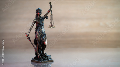 The Statue of Justice - lady justice or Iustitia   Justitia the Roman goddess of Justice