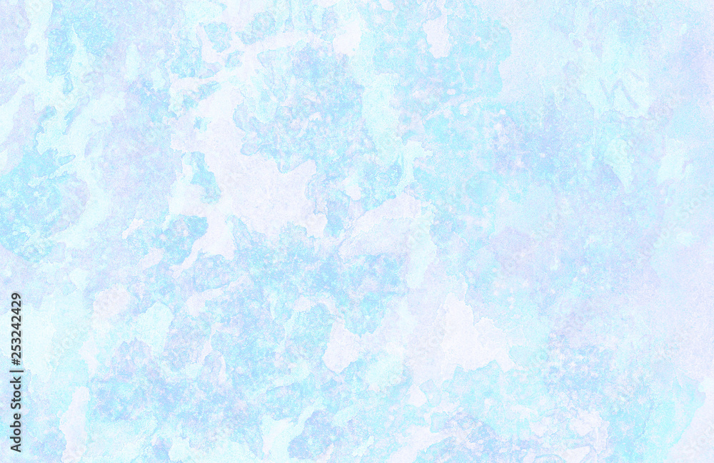 Ice and frost texture light sky blue shades watercolor background. Grunge aquarelle paint paper textured canvas for vintage design, retro card template. Turquoise gradient color handmade illustration Ice and frost texture light sky blue shades watercolor background. Grunge aquarelle paint paper textured canvas for vintage design, retro card template. Turquoise gradient color handmade illustration