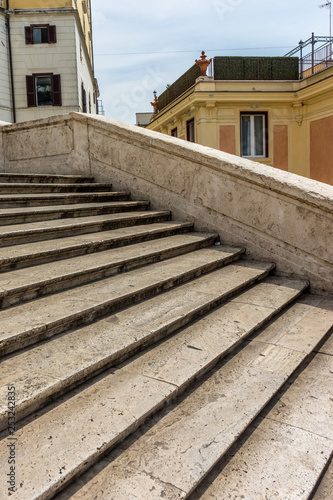 The Spanish steps in piazza di spagna in Rome, Italy