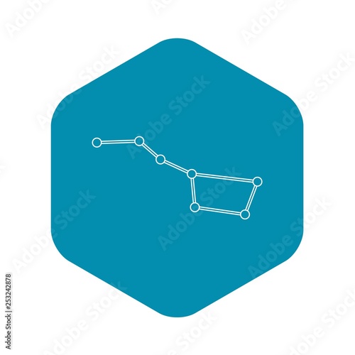Big dipper constellation icon. Outline illustration of big dipper constellation vector icon for web