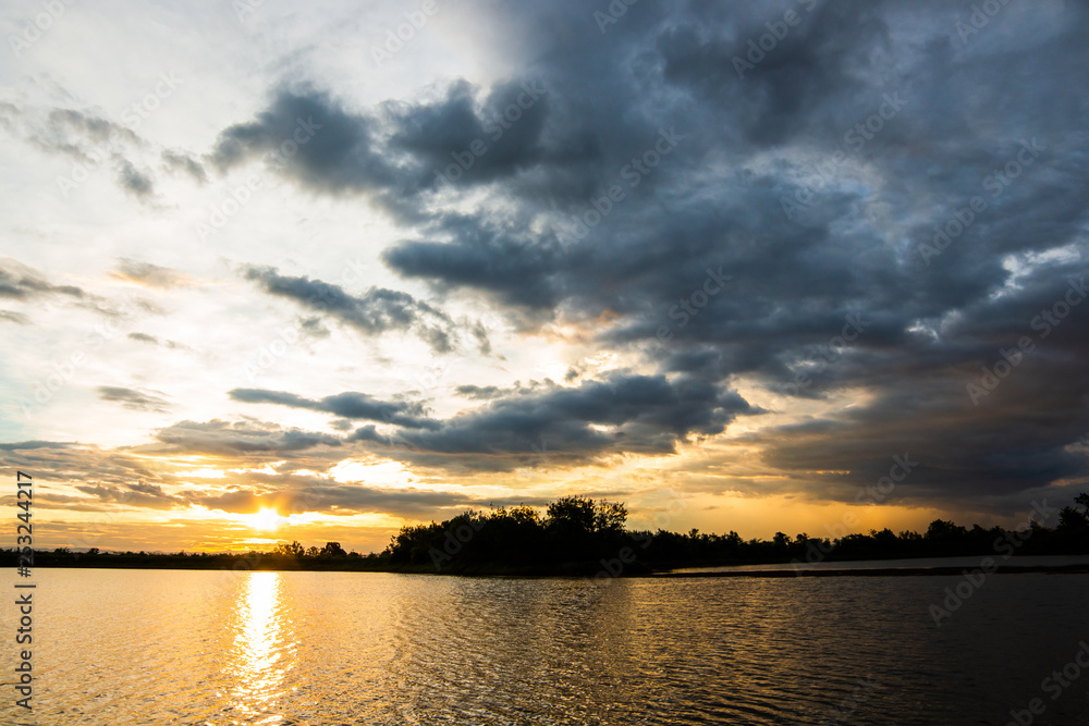 colorful dramatic sky with cloud at sunset. colorful dramatic sky with cloud at sunset.