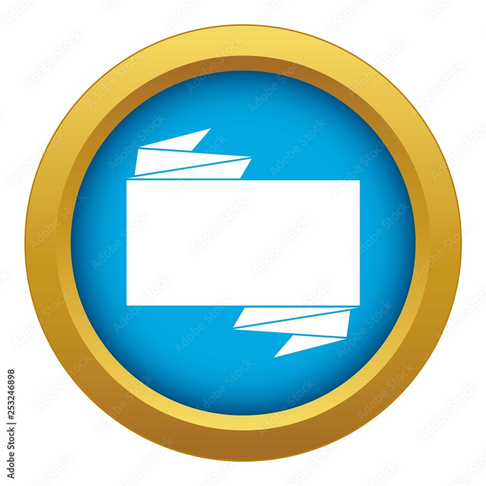 Black banner icon blue vector isolated on white background for any design Black banner icon blue vector isolated on white background for any design