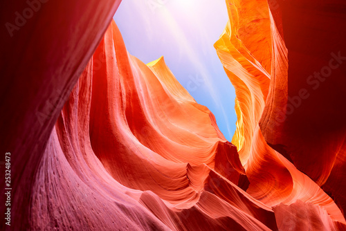 Antelope Canyon in the Navajo Reservation near Page, Arizona USA