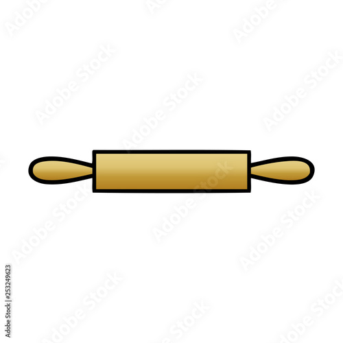 gradient shaded cartoon rolling pin