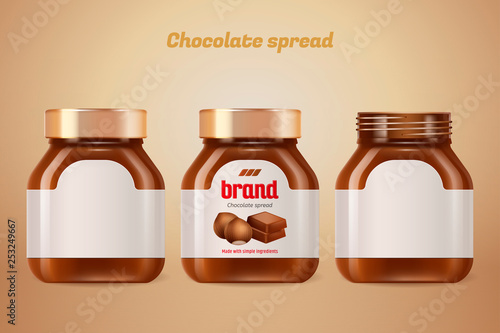 Chocolate spread bottles