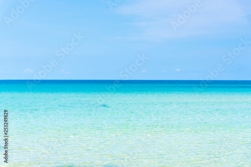 tropical beach and sea with blue sky  summer vacation concept 