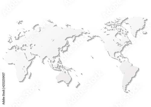 白色の背景と白いグラデーション世界地図