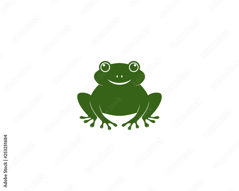 Frog Logo Template vector icon illustration design Frog Logo Template vector icon illustration design