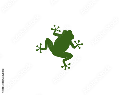 Frog Logo Template vector icon illustration design 