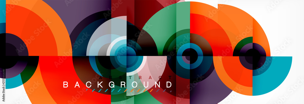 Round circles and triangles abstract background Round circles and triangles abstract background