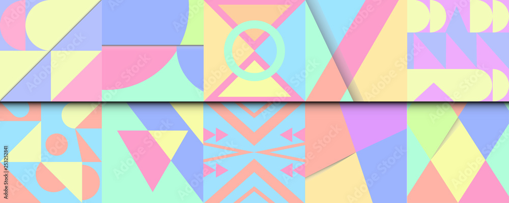 set geometric pastels background.Flat lay.decoration for your design set geometric pastels background.Flat lay.decoration for your design