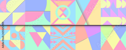 set geometric pastels background.Flat lay.decoration for your design