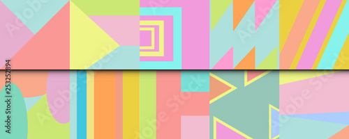 set geometric pastels background.Flat lay.decoration for your design