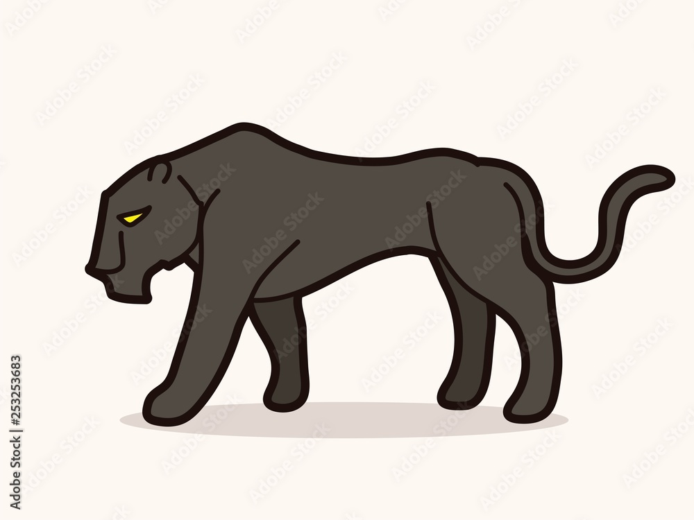 Panther Black tiger graphic vector. Panther Black tiger graphic vector.