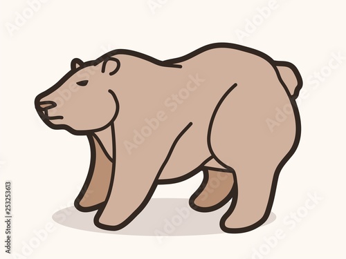 Big Bear Standing graphic vector.