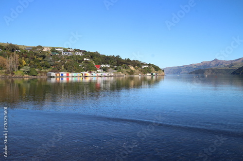 small fishing village on the lake