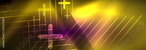 Shiny glowing lights neon color design background