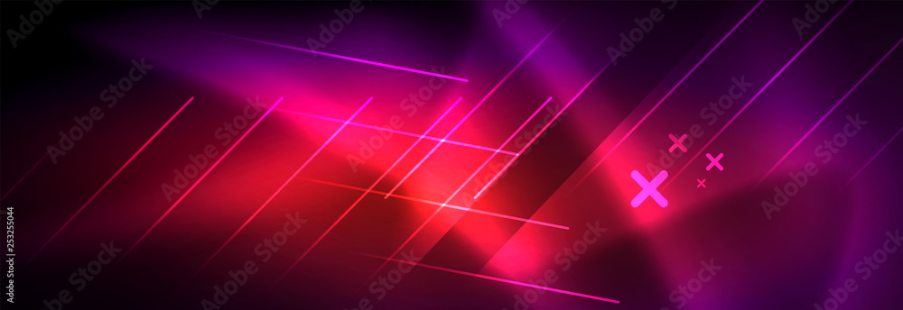 Shiny glowing lights neon color design background Shiny glowing lights neon color design background