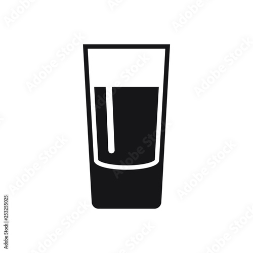 Shot glass icon isolated on white background.