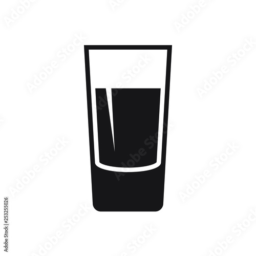 Shot glass icon isolated on white background.