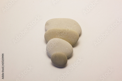 stones on white background