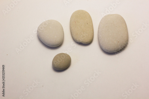 stones on white background