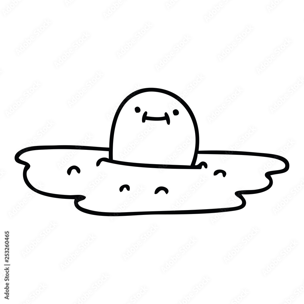 quirky line drawing cartoon fried egg quirky line drawing cartoon fried egg