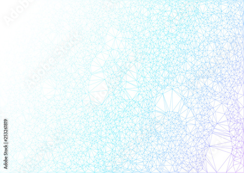 白い背景に浮かぶポリゴンイメージ抽象素材