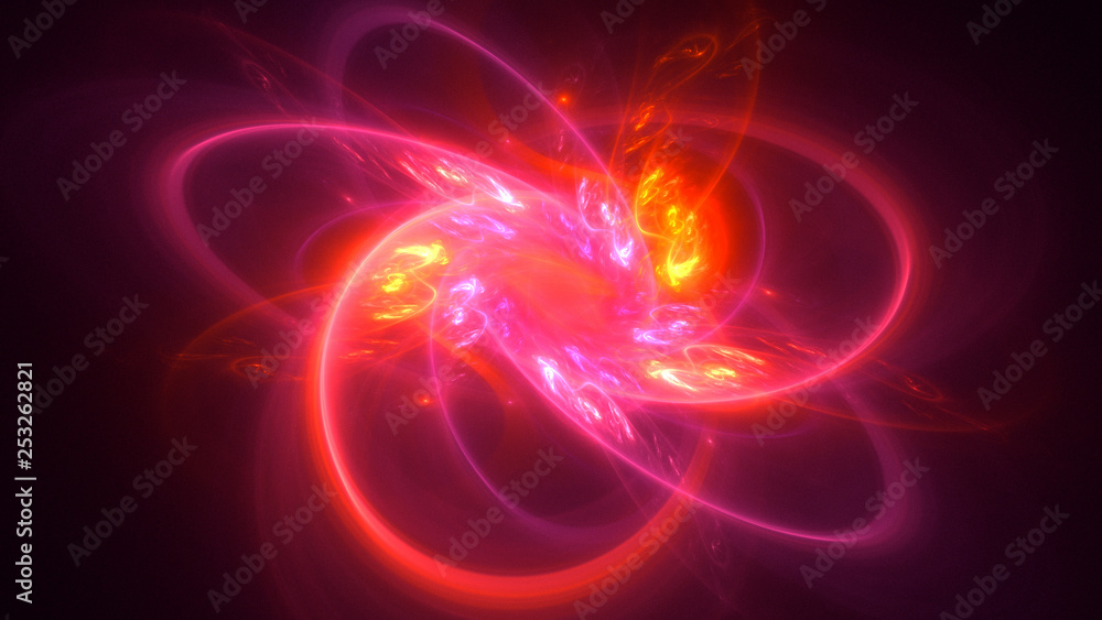 3D rendering abstract round light background