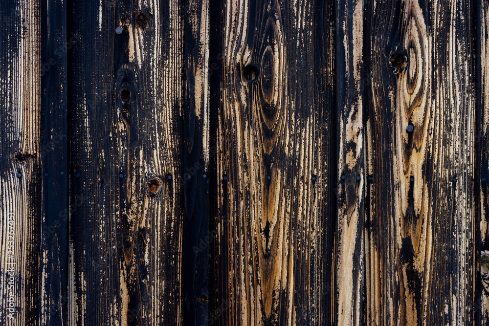 Obraz premium 焼杉板壁